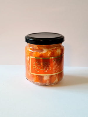 Open image in slideshow, Glass jar with shelled King Crab leg
